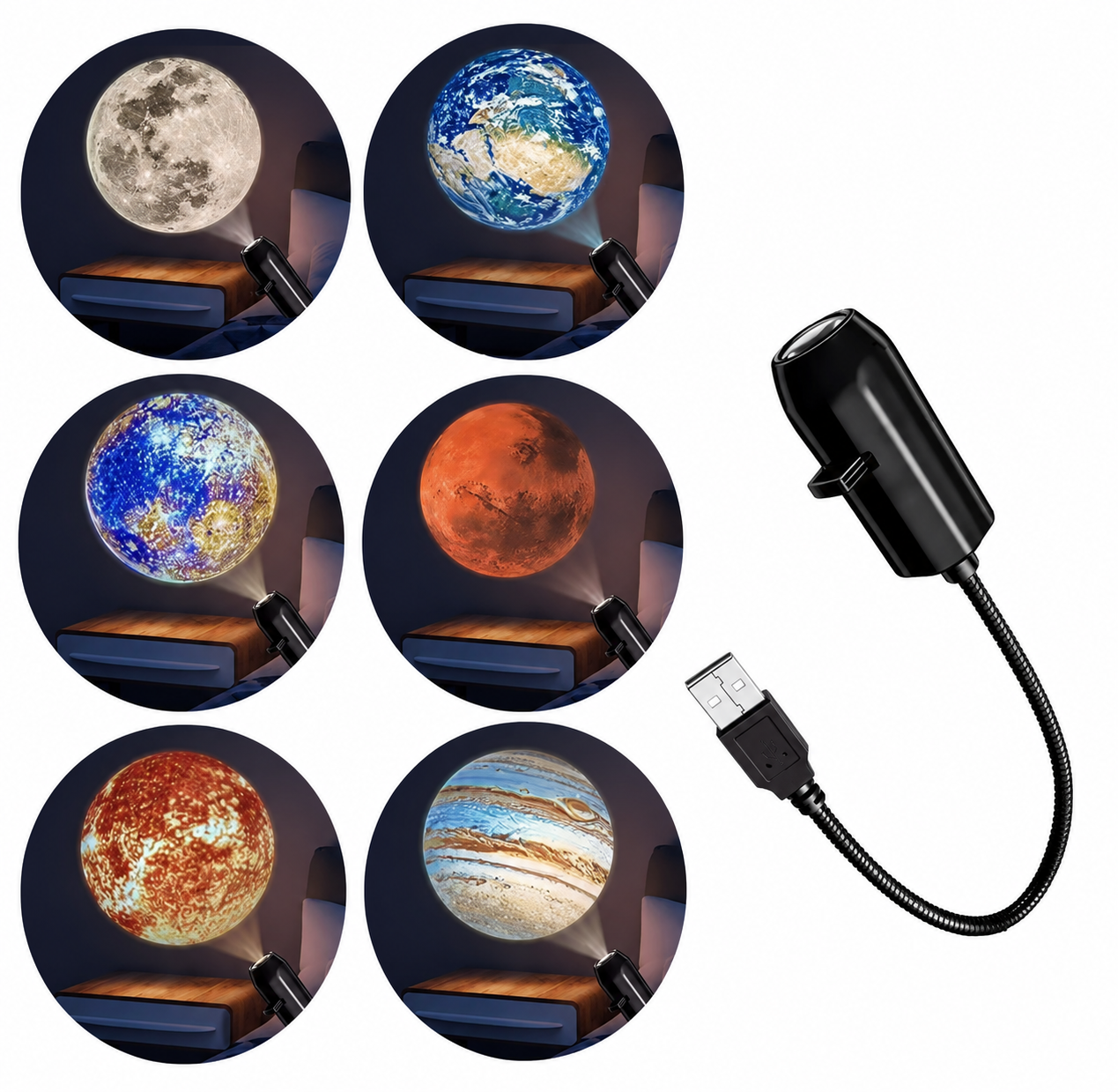 Cosmira™ | Proyector de Luna y Galaxia 360°